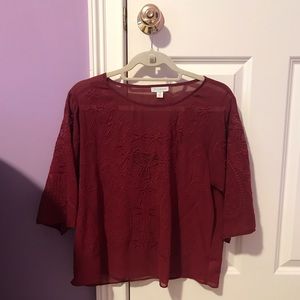 Jun & Ivy maroon blouse